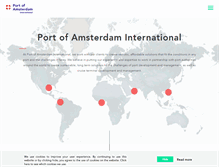 Tablet Screenshot of portofamsterdaminternational.com